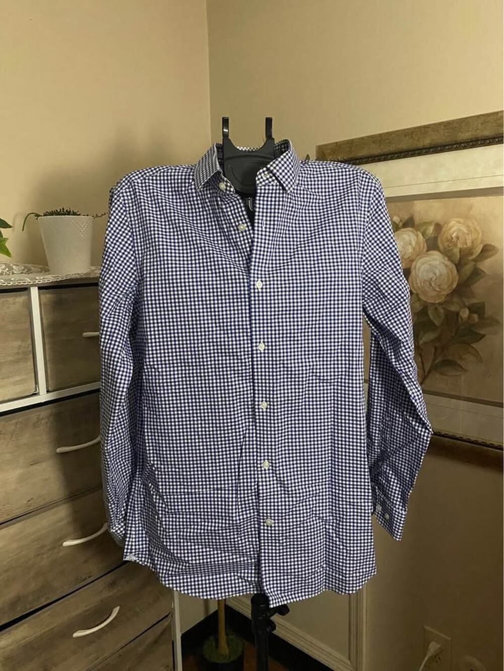 Banana Republic Men’s Blue Long-Sleeved Shirt —Large